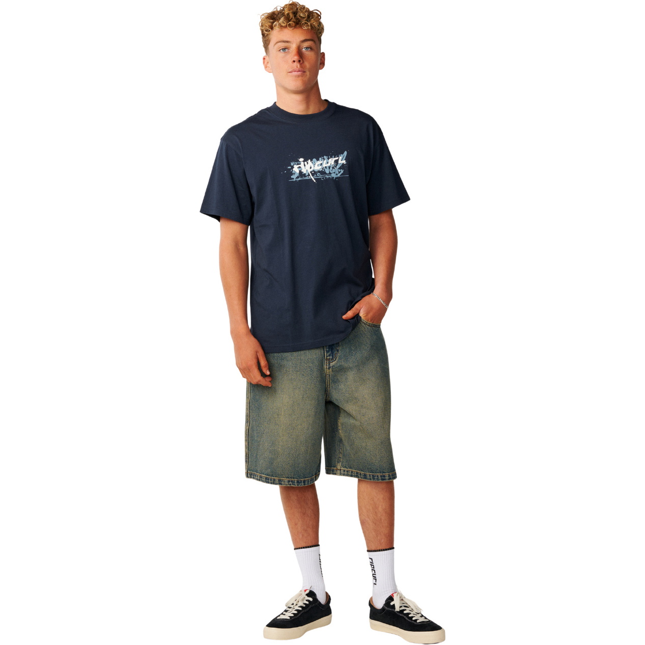 2026 Rip Curl M&auml;nner Archiv-Mashup-T-Shirt 130MTE - Dark Navy